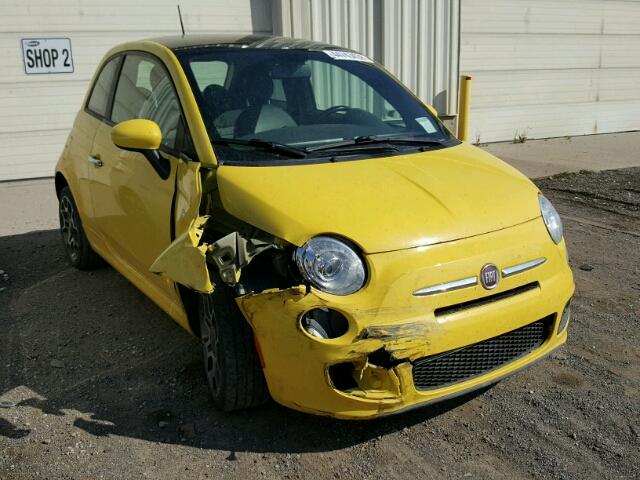 3C3CFFBRXCT291659 - 2012 FIAT 500 SPORT YELLOW photo 1