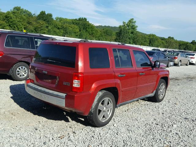 1J8FF48W17D395732 - 2007 JEEP PATRIOT LI RED photo 4