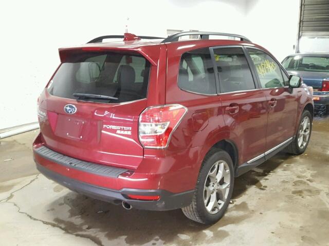 JF2SJAVC5GH494917 - 2016 SUBARU FORESTER 2 MAROON photo 4