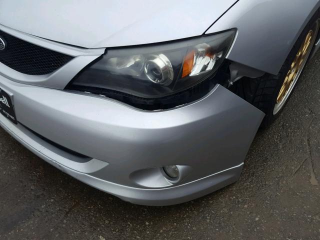 JF1GE75638G515444 - 2008 SUBARU IMPREZA WR SILVER photo 9