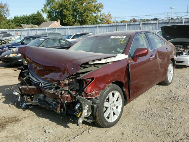 JTHBJ46G972002845 - 2007 LEXUS ES 350 RED photo 2