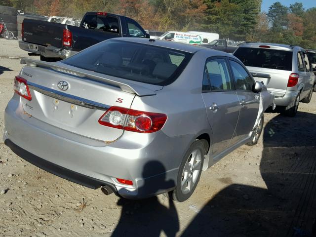 2T1BU4EE5BC607786 - 2011 TOYOTA COROLLA BA SILVER photo 4