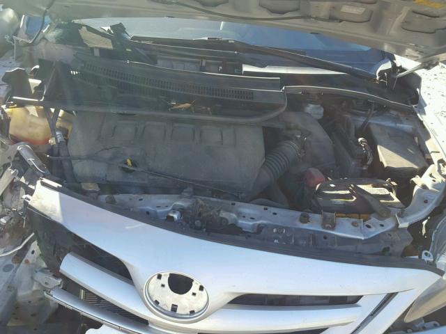 2T1BU4EE5BC607786 - 2011 TOYOTA COROLLA BA SILVER photo 7