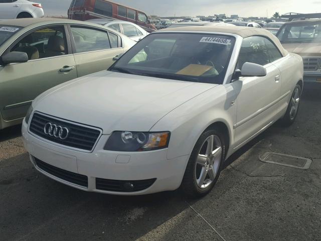 WAUAC48H95K012976 - 2005 AUDI A4 1.8 CAB WHITE photo 2