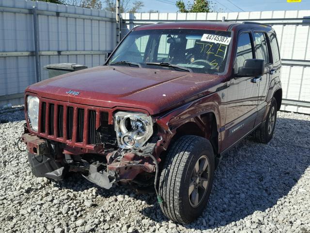 1J8GN28KX9W503250 - 2009 JEEP LIBERTY SP MAROON photo 2