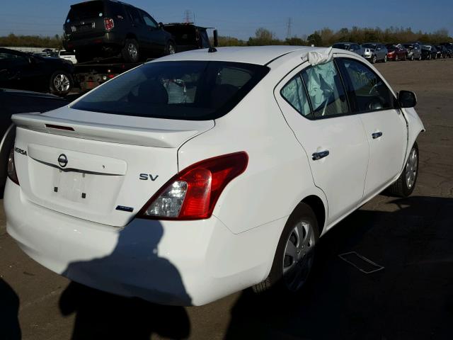 3N1CN7AP6EL814430 - 2014 NISSAN VERSA S WHITE photo 4