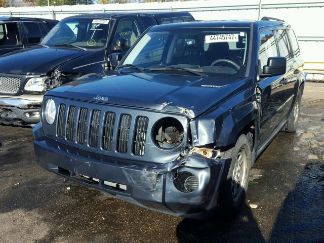 1J8FT28W68D722124 - 2008 JEEP PATRIOT SP BLUE photo 2