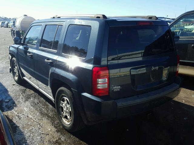 1J8FT28W68D722124 - 2008 JEEP PATRIOT SP BLUE photo 3