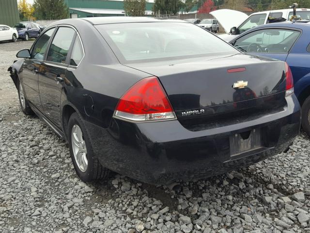 2G1WF5E31C1300687 - 2012 CHEVROLET IMPALA LS BLACK photo 3