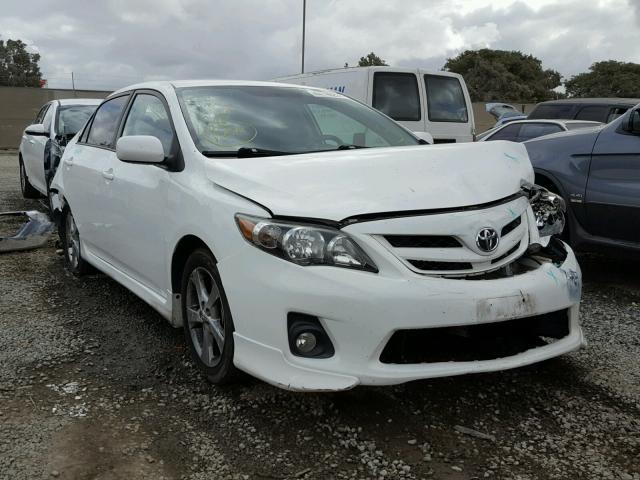 5YFBU4EE4DP112966 - 2013 TOYOTA COROLLA BA WHITE photo 1