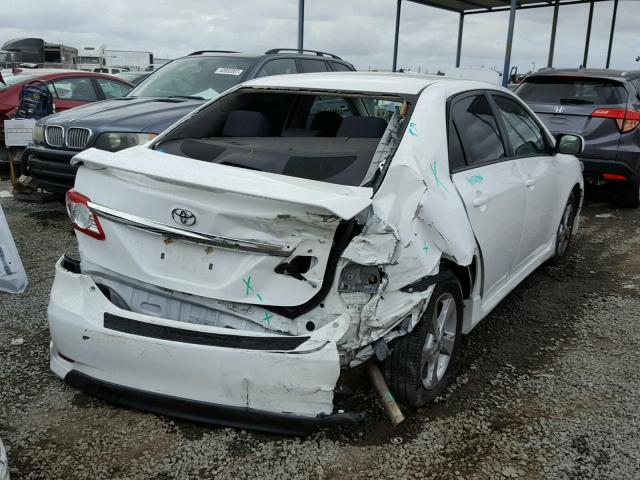 5YFBU4EE4DP112966 - 2013 TOYOTA COROLLA BA WHITE photo 4