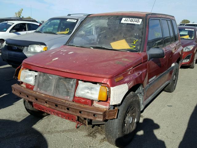 JS3TD03V0S4105935 - 1995 SUZUKI SIDEKICK J RED photo 2