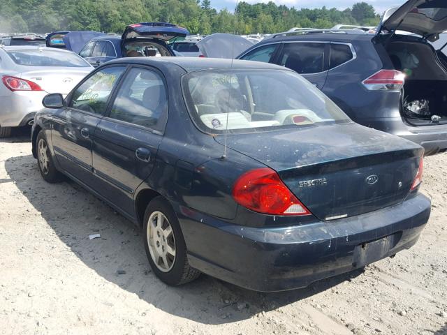 KNAFB121435238633 - 2003 KIA SPECTRA BA GREEN photo 3