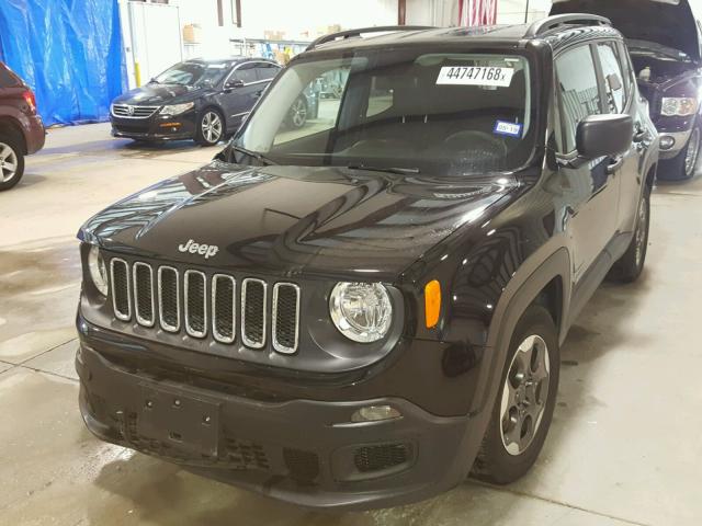 ZACCJAAB9HPF42557 - 2017 JEEP RENEGADE S BLACK photo 2