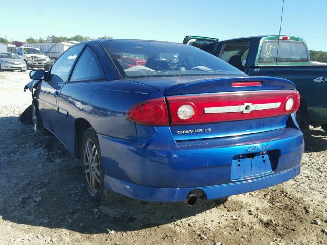 1G1JH12F337381187 - 2003 CHEVROLET CAVALIER BLUE photo 3