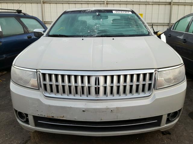 3LNHM26T58R621536 - 2008 LINCOLN MKZ CREAM photo 9