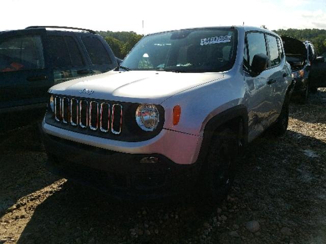 ZACCJAAT0FPC32626 - 2015 JEEP RENEGADE S SILVER photo 2