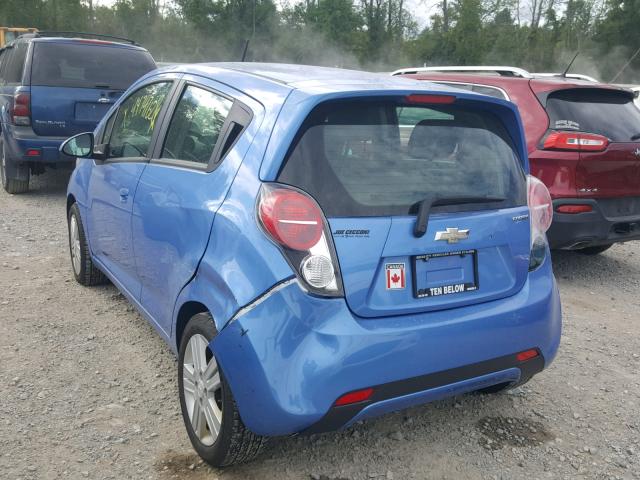 KL8CD6S98DC516801 - 2013 CHEVROLET SPARK 1LT BLUE photo 3