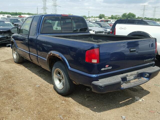 1GCCS19W718190046 - 2001 CHEVROLET S TRUCK S1 BLUE photo 3