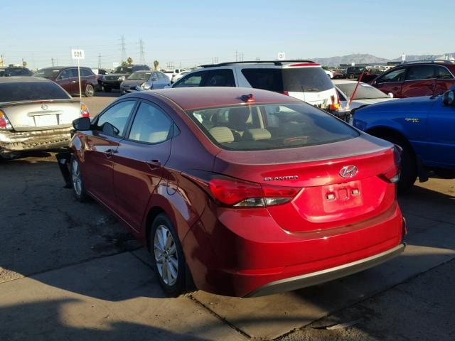 5NPDH4AE8GH782685 - 2016 HYUNDAI ELANTRA SE RED photo 3