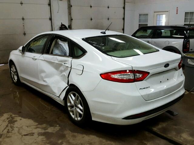 3FA6P0H7XFR159579 - 2015 FORD FUSION SE WHITE photo 3