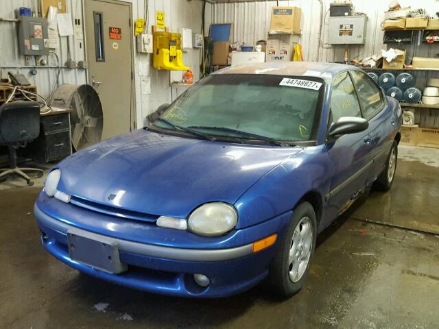 1B3ES67C1SD199446 - 1995 DODGE NEON SPORT BLUE photo 2