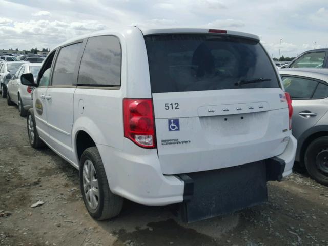 2C4RDGBG4HR567361 - 2017 DODGE GRAND CARA WHITE photo 3