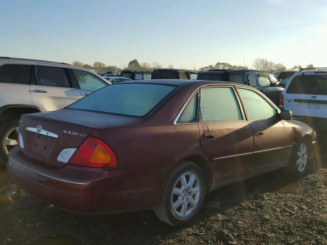 4T1BF28B8YU064568 - 2000 TOYOTA AVALON XL MAROON photo 4