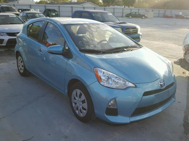 JTDKDTB31E1066967 - 2014 TOYOTA PRIUS C BLUE photo 1