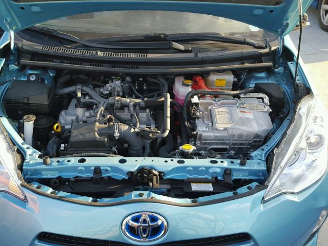 JTDKDTB31E1066967 - 2014 TOYOTA PRIUS C BLUE photo 7