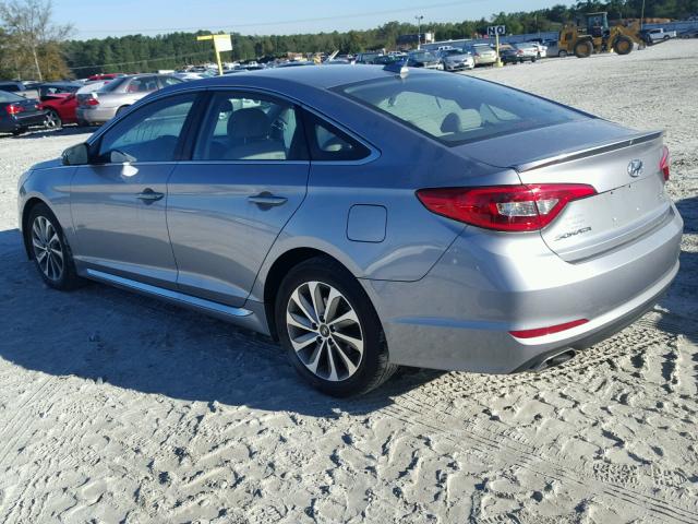 5NPE34AF2FH051812 - 2015 HYUNDAI SONATA SPO SILVER photo 3