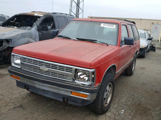 1GNDT13W6N2203525 - 1992 CHEVROLET BLAZER S10 RED photo 2