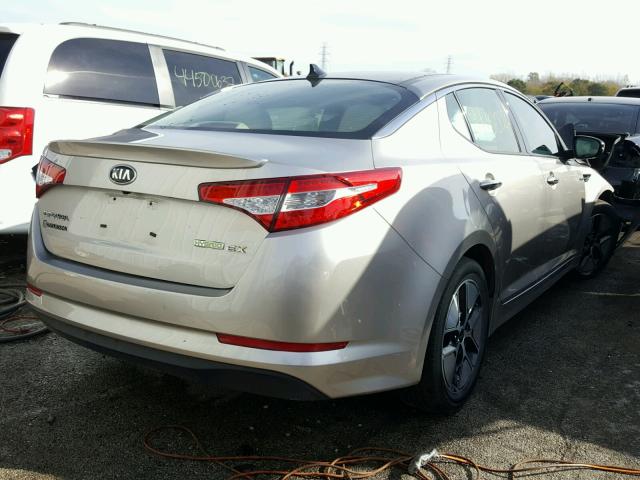 KNAGM4AD3D5060131 - 2013 KIA OPTIMA HYB TAN photo 4