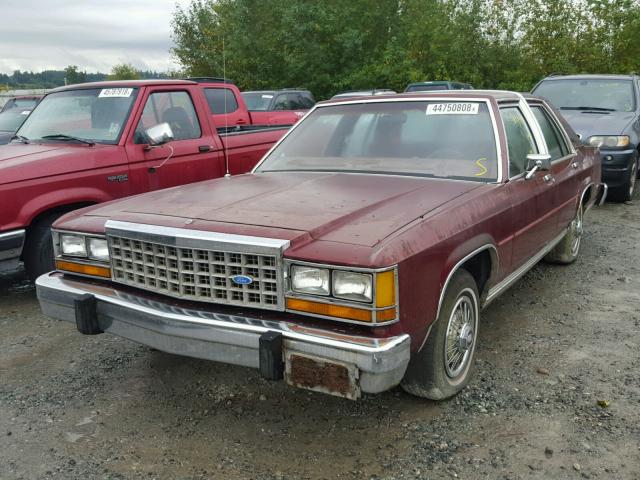 2FABP43F8FX148182 - 1985 FORD LTD CROWN BURGUNDY photo 2