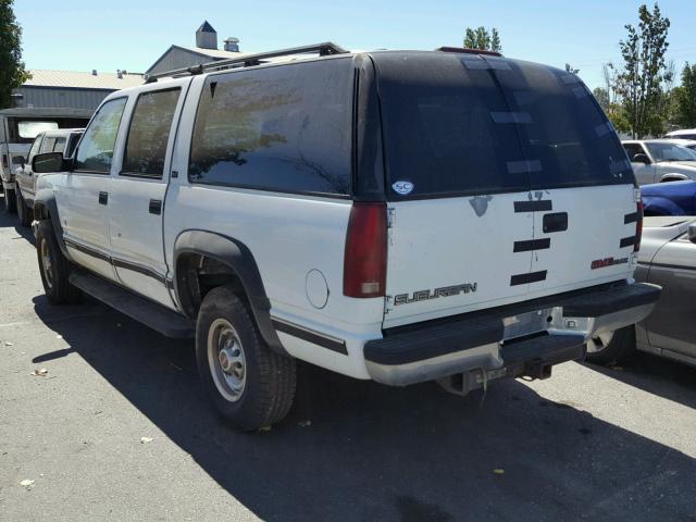 3GKGK26J8VG503125 - 1997 GMC SUBURBAN K WHITE photo 3