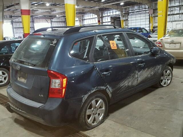 KNAFG528997229512 - 2009 KIA RONDO BASE BLUE photo 4