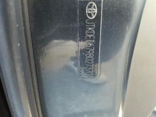 JTKDE167980273701 - 2008 TOYOTA SCION TC Boz foto 10