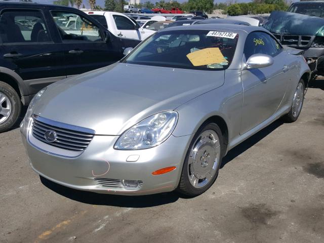 JTHFN48Y120020918 - 2002 LEXUS SC 430 SILVER photo 2