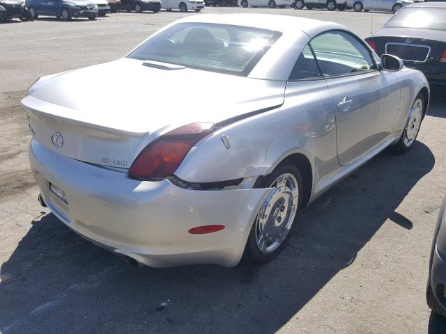 JTHFN48Y120020918 - 2002 LEXUS SC 430 SILVER photo 4