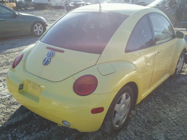 3VWDD21C41M467265 - 2001 VOLKSWAGEN NEW BEETLE 黄色 照片 4