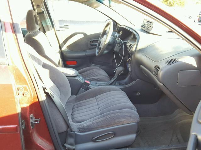 1G2WK52J51F127062 - 2001 PONTIAC GRAND PRIX Tünd qırmızı foto 5