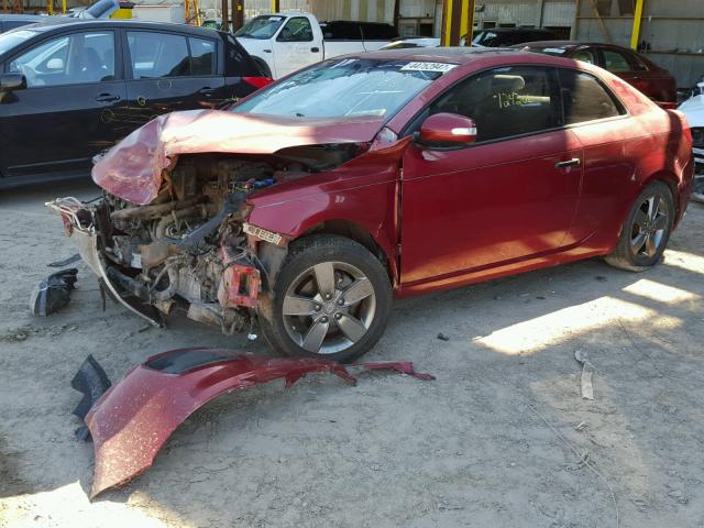 KNAFU6A28A5201387 - 2010 KIA FORTE EX RED photo 2