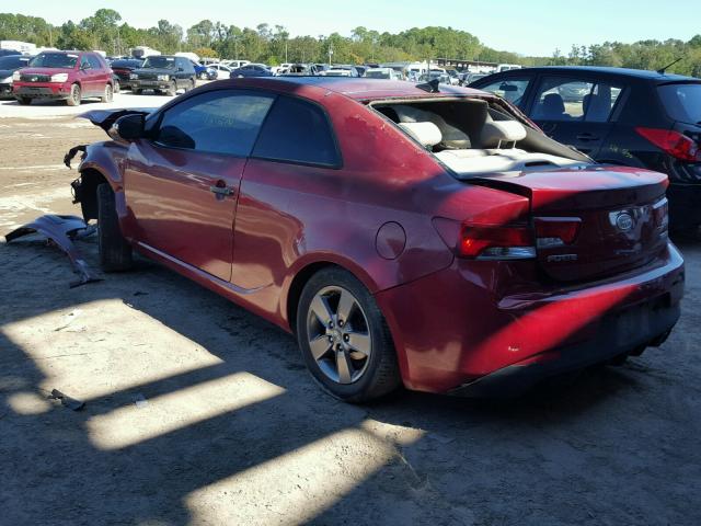 KNAFU6A28A5201387 - 2010 KIA FORTE EX RED photo 3