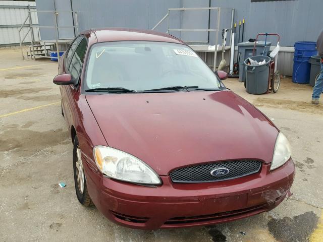 1FAFP56U36A238219 - 2006 FORD TAURUS SEL RED photo 1