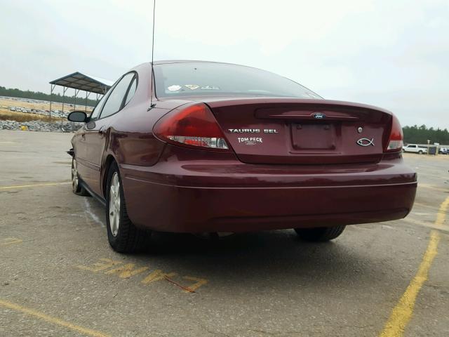 1FAFP56U36A238219 - 2006 FORD TAURUS SEL RED photo 3