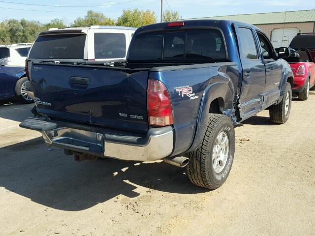 5TELU42N46Z214760 - 2006 TOYOTA TACOMA DOU BLUE photo 4