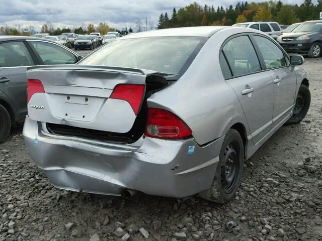 2HGFA16598H103328 - 2008 HONDA CIVIC LX SILVER photo 4