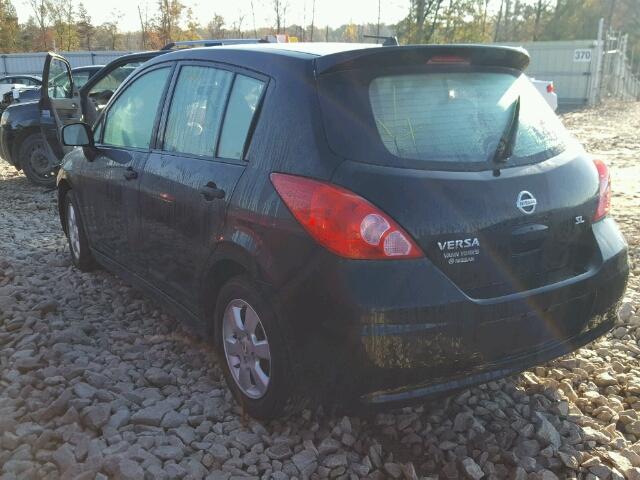 3N1BC13EX9L417710 - 2009 NISSAN VERSA S BLACK photo 3