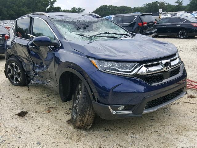 7FARW1H9XHE034236 - 2017 HONDA CR-V TOURI BLUE photo 1