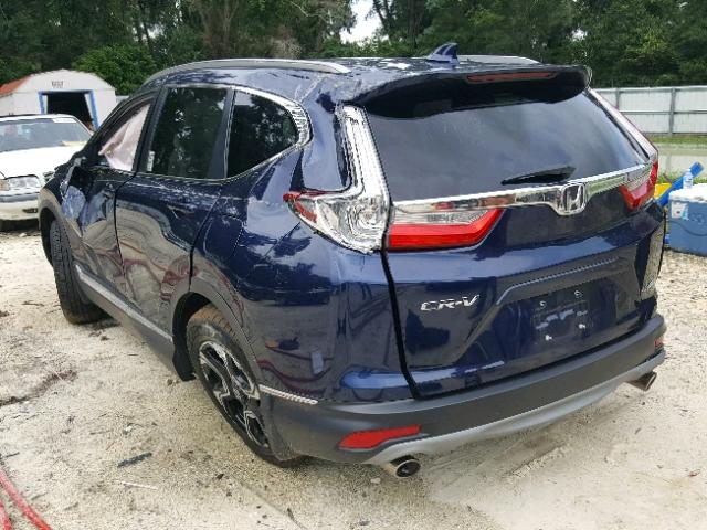 7FARW1H9XHE034236 - 2017 HONDA CR-V TOURI BLUE photo 3